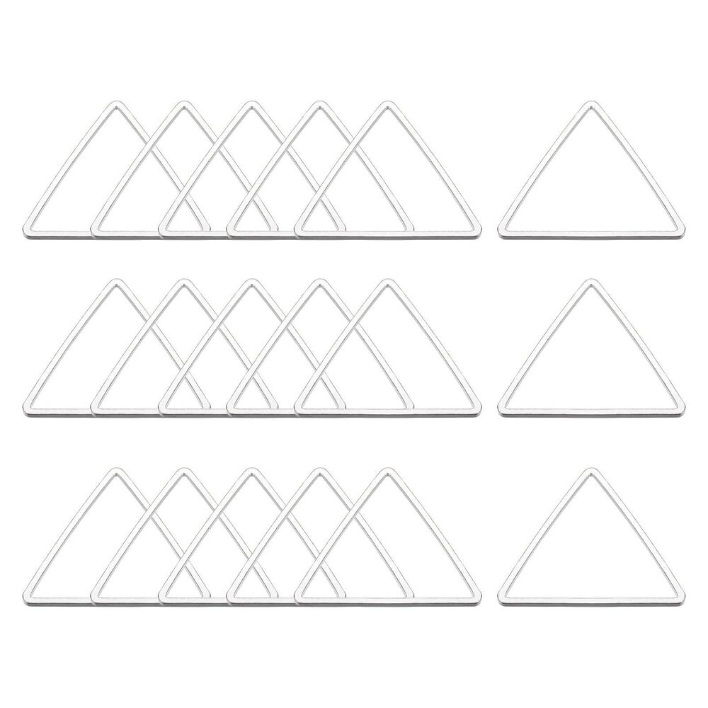 7694 Triangle Earring Beading Hoop, Triangle Hollow Frame Charm 24mm/ 0.94"